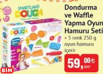 SMARTLAND DOUGH DONDURMA VE WAFFLE YAPMA OYUN HAMURU SETİ SMARTLAND DOUGH DONDURMA VE WAFFLE YAPMA OYUN HAMURU SETİ